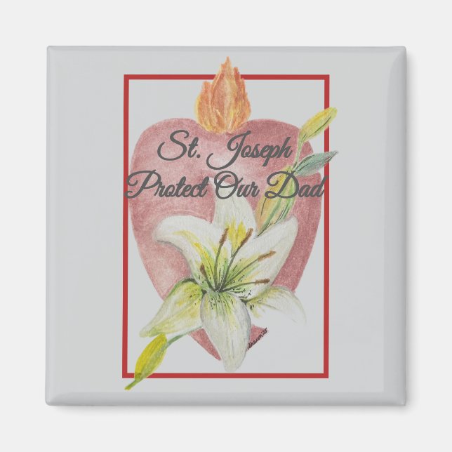 St. Joseph Protect Our Dad Magnet - Father’s Day (Front)