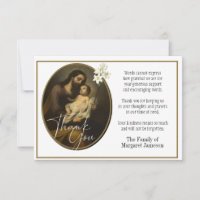 St. Joseph Religious Thank You Condolence