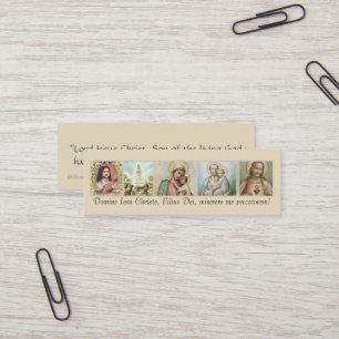 St. Joseph, Sacred Heart, Mary, Fatima, Therese Mini Business Card