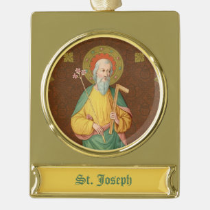 St. Joseph (SAU 35) Gold Plated Banner Ornament