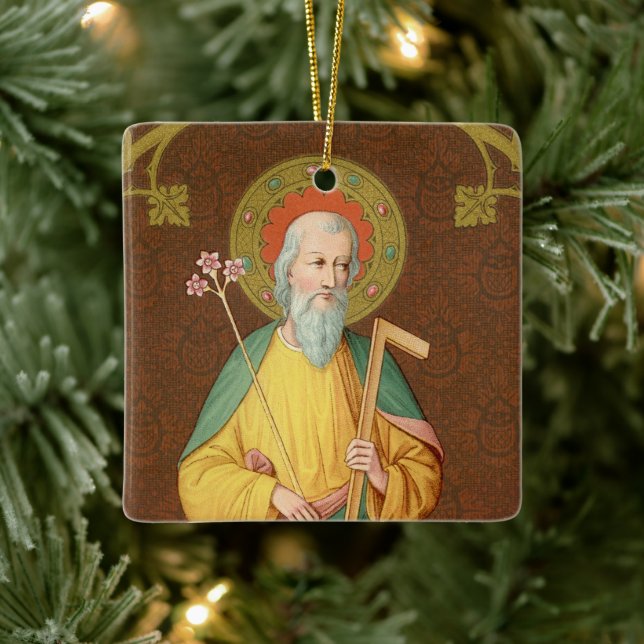 St. Joseph (SAU 35) Square Ceramic Tree Decoration (Tree)