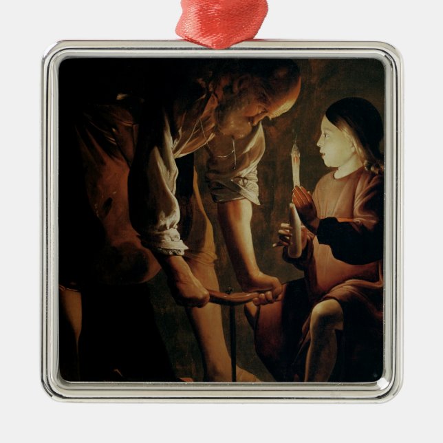St. Joseph, the Carpenter Metal Tree Decoration (Front)