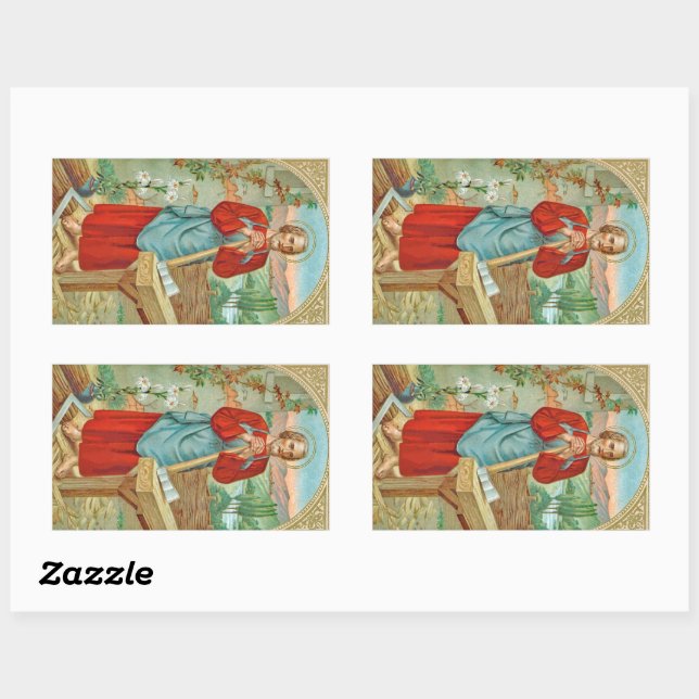 St. Joseph the Worker (BK 31) Rectangular Sticker (Sheet)
