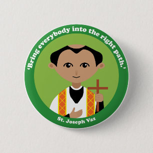 St. Joseph Vaz 6 Cm Round Badge