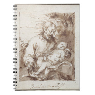 St. Joseph with the Sleeping Christ Child (pen & b Spiral Notebook