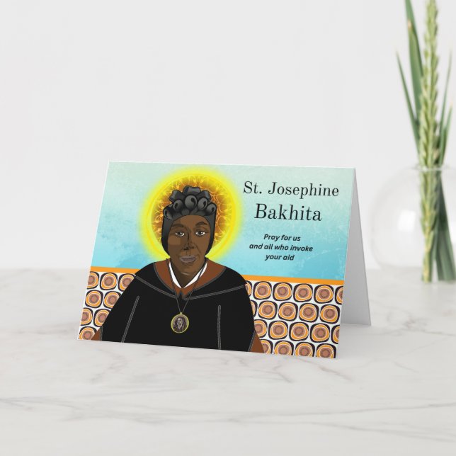 St Josephine Bakhita Feast Day February 8 Card (Front)