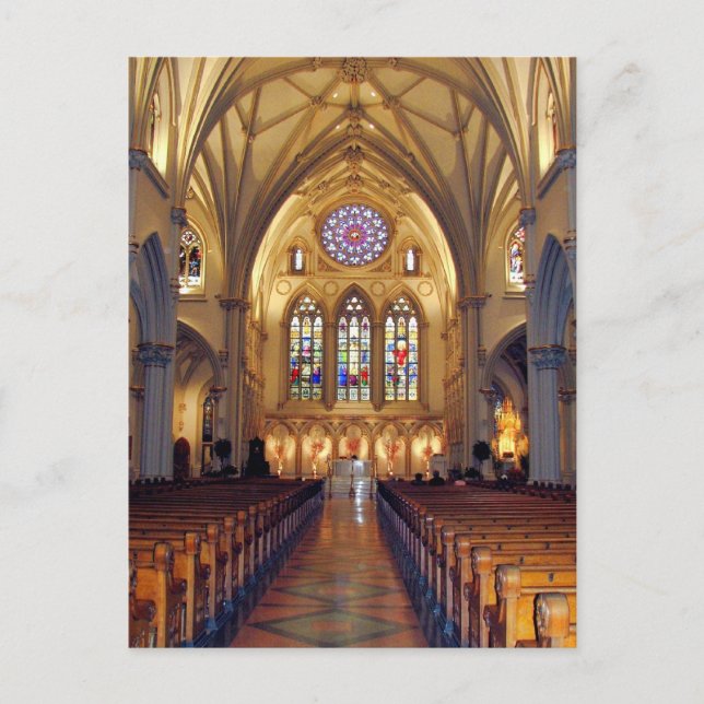 St. Joseph's Cathedral - Main Aisle/Front Postcard (Front)