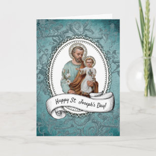 St. Joseph's Day Feast Jesus Religious Prayer Card
