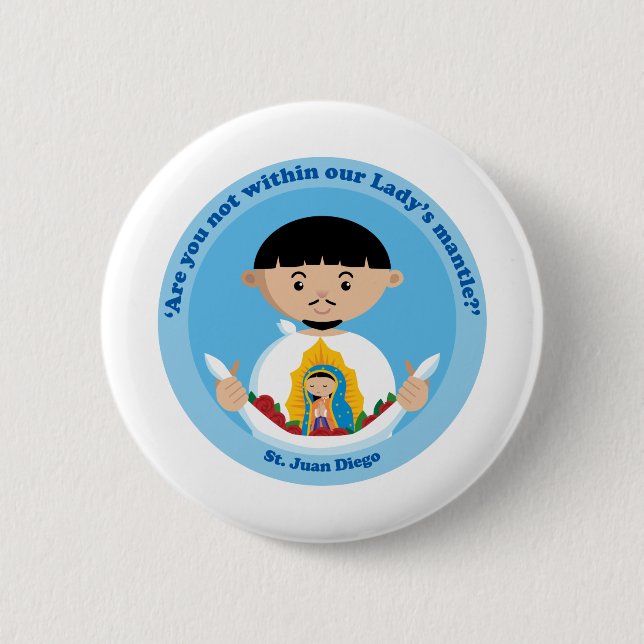 St. Juan Diego 6 Cm Round Badge (Front)