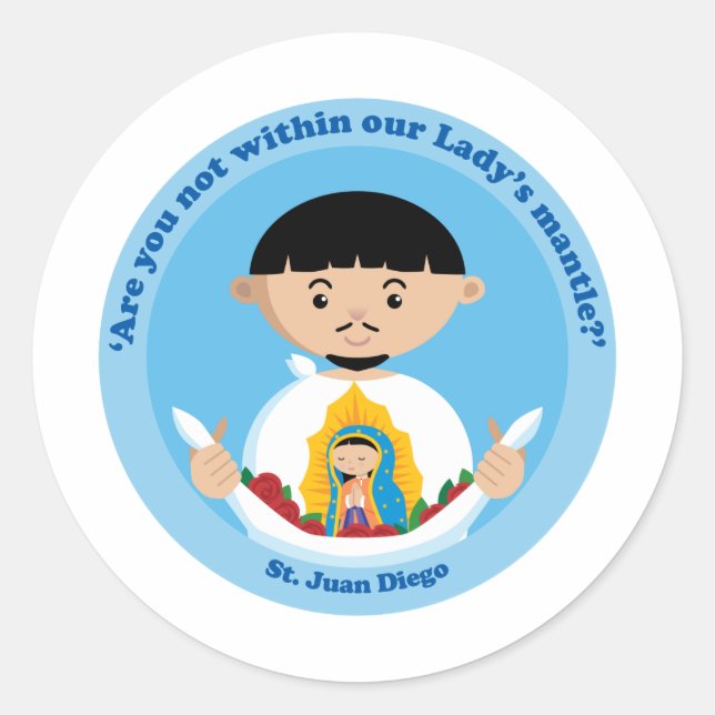 St. Juan Diego Classic Round Sticker (Front)