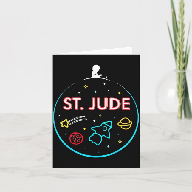 St Jude Patient Ty Rocket Illustration Card (Front)