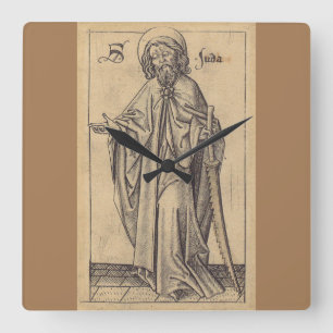 st Jude Thaddaeus the Apostle and brother of Jesus Square Wall Clock