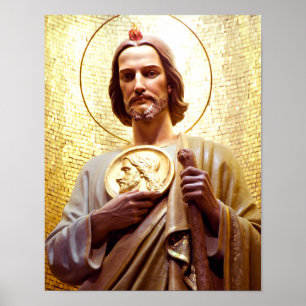 St Jude Thaddeus, patron saint of the impossible. Poster