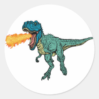 St Judeasaurus Rex by Steve Miller Classic Round Sticker