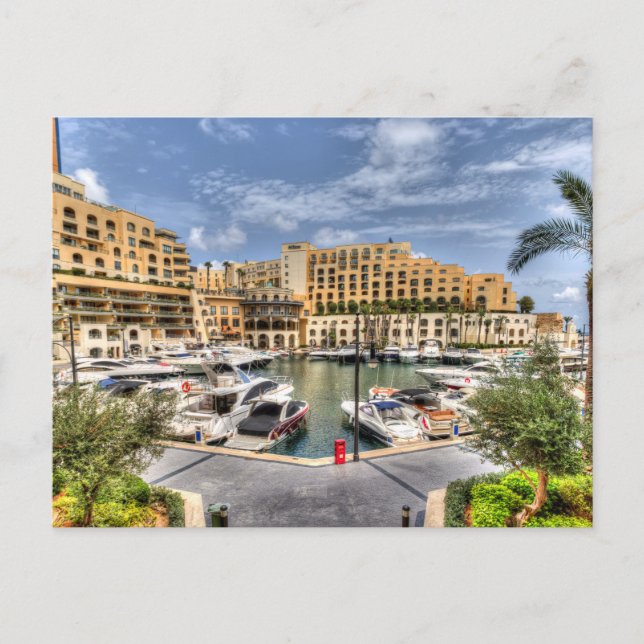  St Julians Portomaso Marina Postcard (Front)