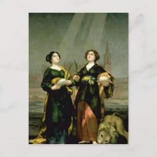 St. Justina and St. Rufina, 1817 Postcard