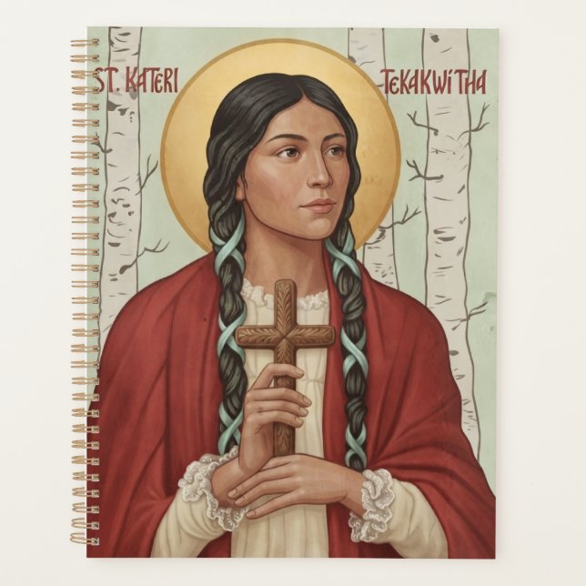 St. Kateri Tekakwitha Catholic Saint Lily Mohawks Planner (Front)