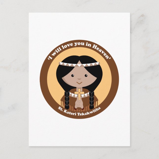 St. Kateri Tekakwitha Postcard (Front)
