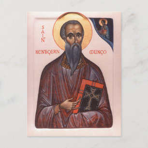 St. Kentigern First Bishop of Glasgow Icon         Postcard