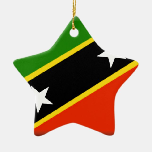 St. Kitts and Nevis Ceramic Tree Decoration (Front)