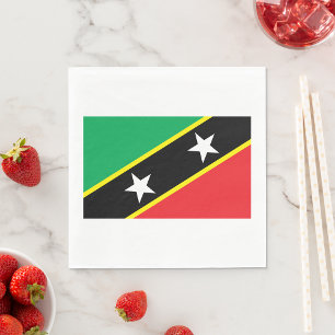 St Kitts And Nevis Flag Napkin