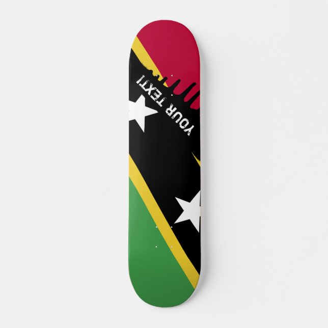 St. Kitts and Nevis Flag Skateboard (Front)
