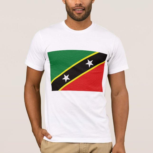 St Kitts and Nevis Flag T-Shirt (Front)