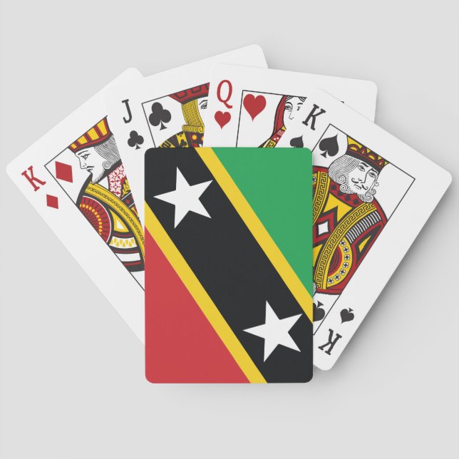 St Kitts and Nevis National Flag Poker Cards (Back)