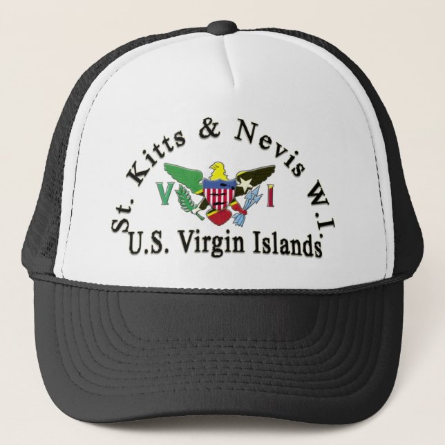 St. Kitts and Nevis / US Virgin Islands Trucker Hat (Front)