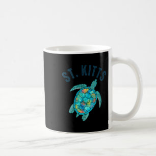 St Kitts Beach Design Sea Turtle Illustration Gift Coffee Mug