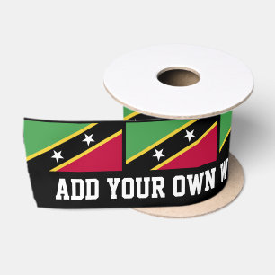 St. Kitts flag Satin Ribbon