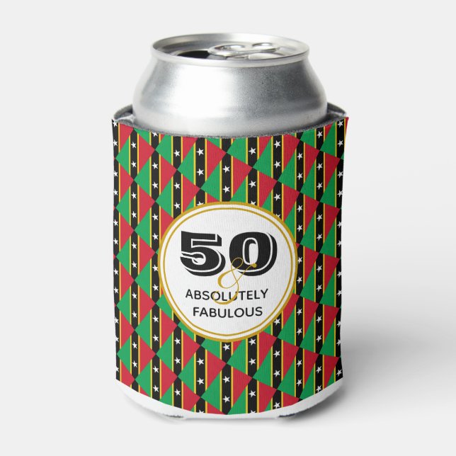 ST KITTS & NEVIS 50 Absolutely Fabulous Monogram Can Cooler (Can Front)