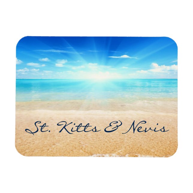 St. Kitts & Nevis beach sunrise Magnet (Horizontal)