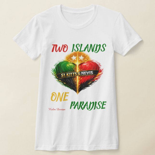 ST.Kitts & Nevis Colourful T-Shirt (Laydown)