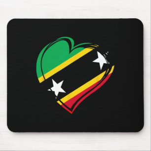 St Kitts Nevis Flag Caribbean Vacation Kids Women Mouse Pad