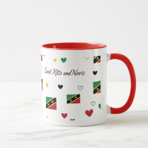 St Kitts Roots Pattern Mug Caribbean Flag