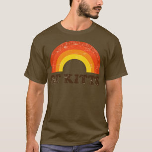 St Kitts Vintage Vacation Souvenir Retro Rainbow T-Shirt