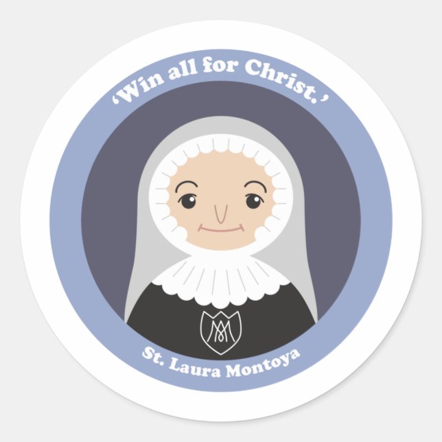 St. Laura Montoya Classic Round Sticker (Front)