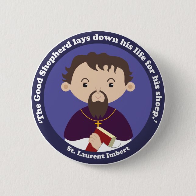 St. Laurent Imbert 6 Cm Round Badge (Front)