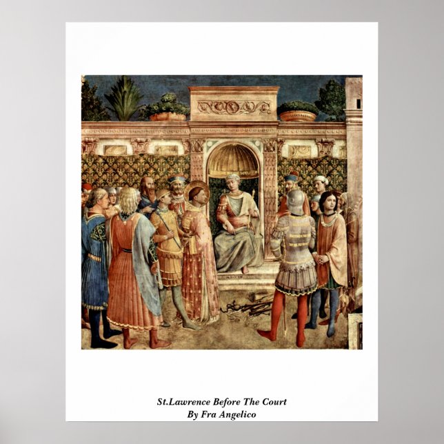St.Lawrence Before The Court By Fra Angelico Poster (Front)