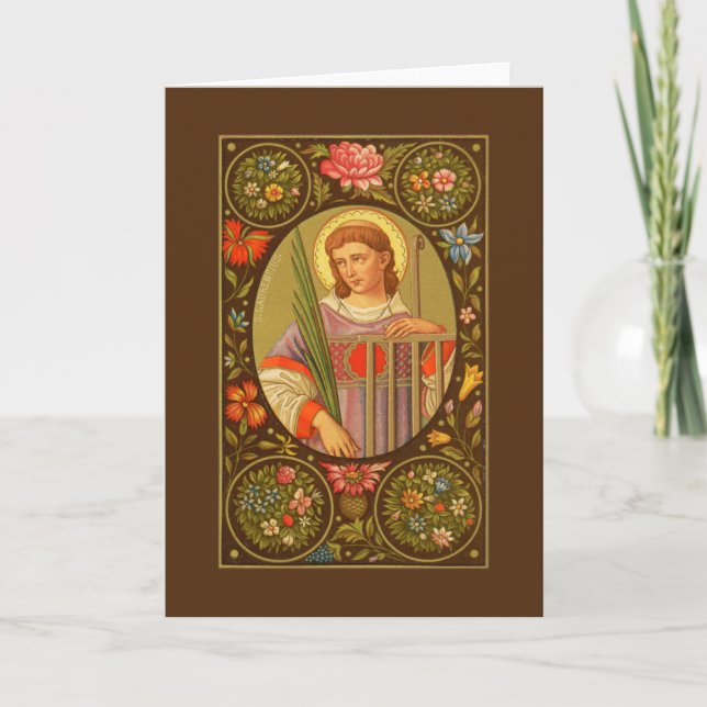 St Lawrence of Rome (PM 04)  Blank Greeting Card (Front)