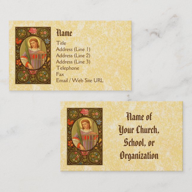 St. Lawrence of Rome (PM 04) Standard Business Card (Front/Back)