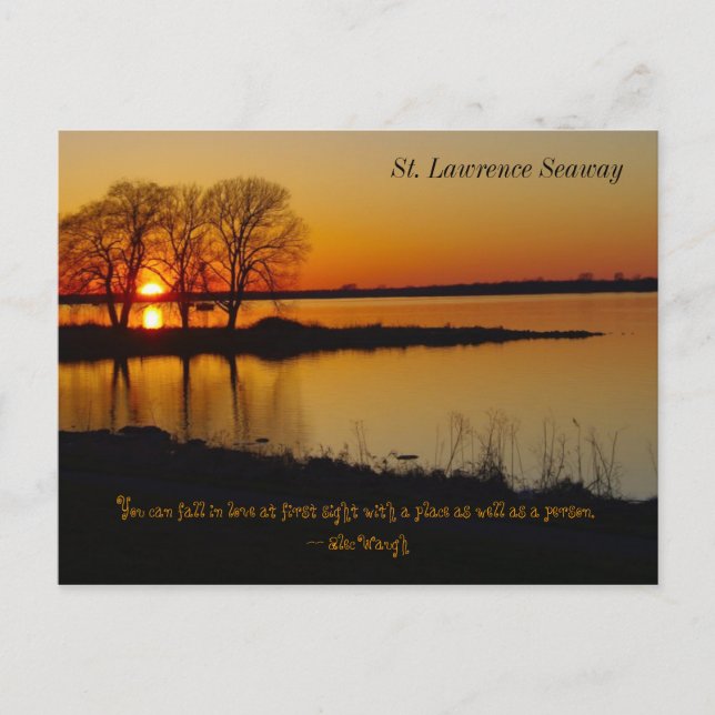 St. Lawrence Seaway Postcard at Sunset (Front)