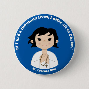 St. Lorenzo Ruiz 6 Cm Round Badge