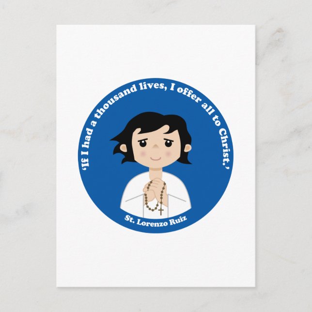 St. Lorenzo Ruiz Postcard (Front)