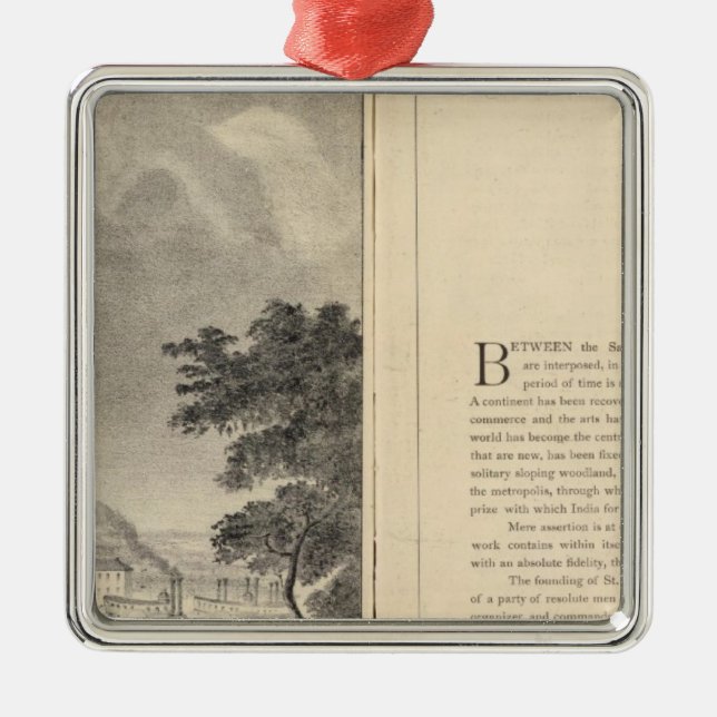 St. Louis, 1832 Metal Tree Decoration (Front)