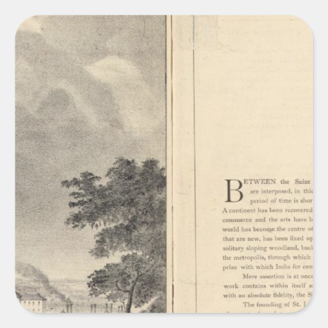 St. Louis, 1832 Square Sticker (Front)