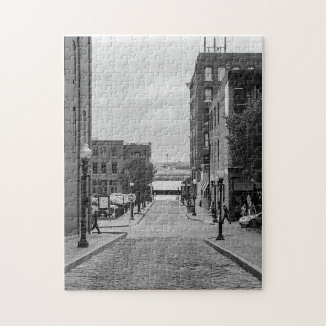 St Louis Alley Grayscale Jigsaw Puzzle (Vertical)