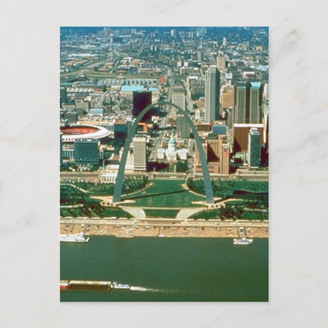 St. Louis Arch and Skyline Postcard (Front)