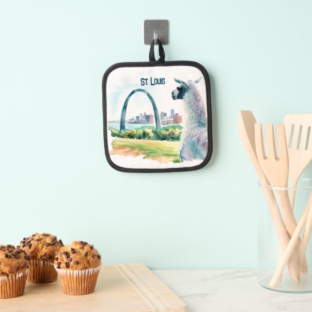 St. Louis Arch Llama Souvenir Pot Holder (Insitu(Hanging))